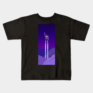 Iron Giant Pixel - Night Variant Kids T-Shirt